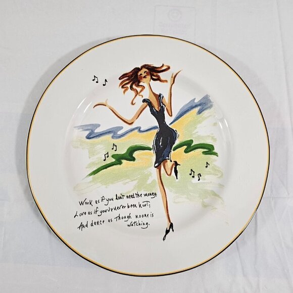 Sakura Glamour Girls Stoneware 8 1/4” Salad Luncheon Plates - Set of 3 - Picture 15 of 16